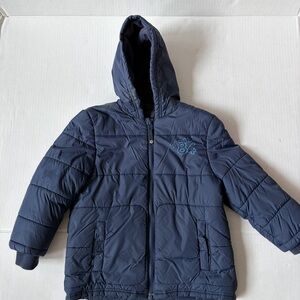 Navy Hooded Puffer Jacket Size 5